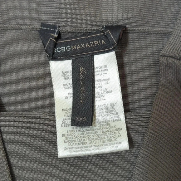BCBGMAXAZRIA Leger Knit Bandage Pencil Skirt, Color Dark Fatigue Size XXS - Picture 11 of 12